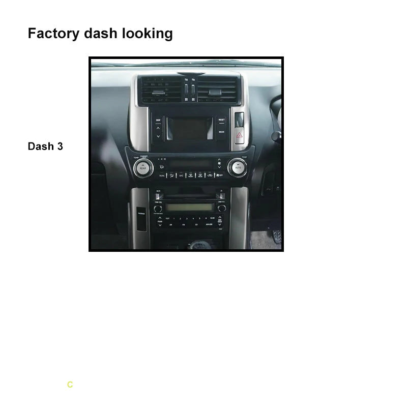 CAC F9TY56K2 - 9 Inch Fascia Kit with Harness for Toyota Prado 2009-2013 Dash 3 Standard