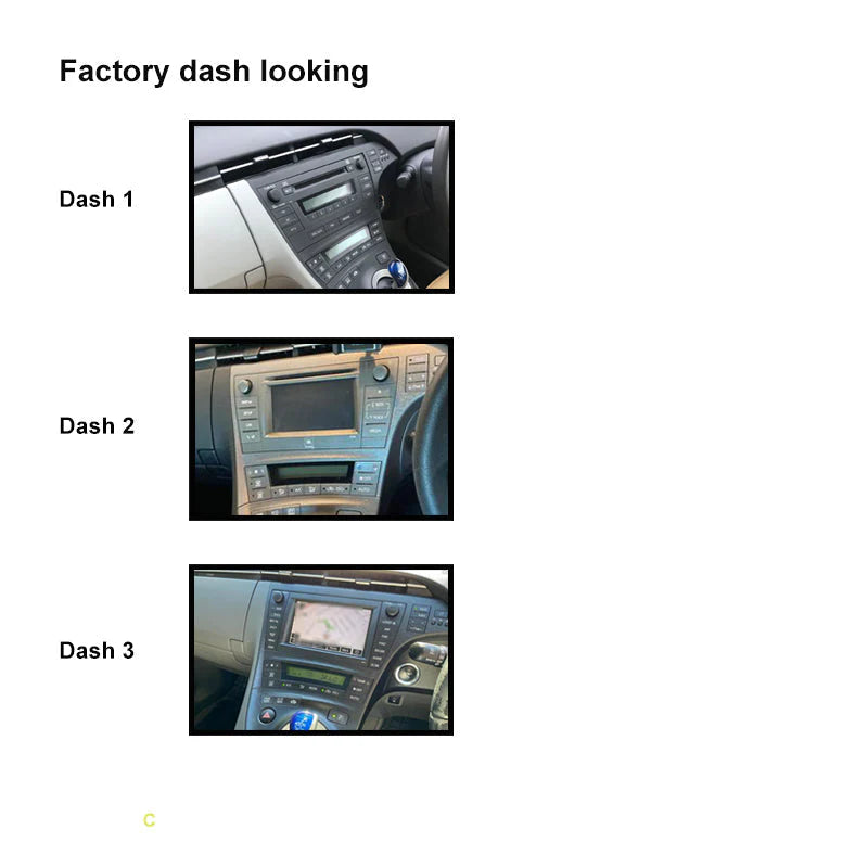 CAC F9TY62K1 - 9 Inch Fascia Kit with Harness for Toyota Prius 2009-2015