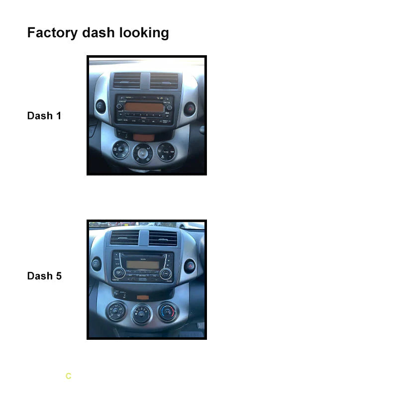 CAC F9TY65K1 - 9 Inch Fascia Kit with Harness for Toyota Rav 4 2006-2012 Dash 1 Dash 5