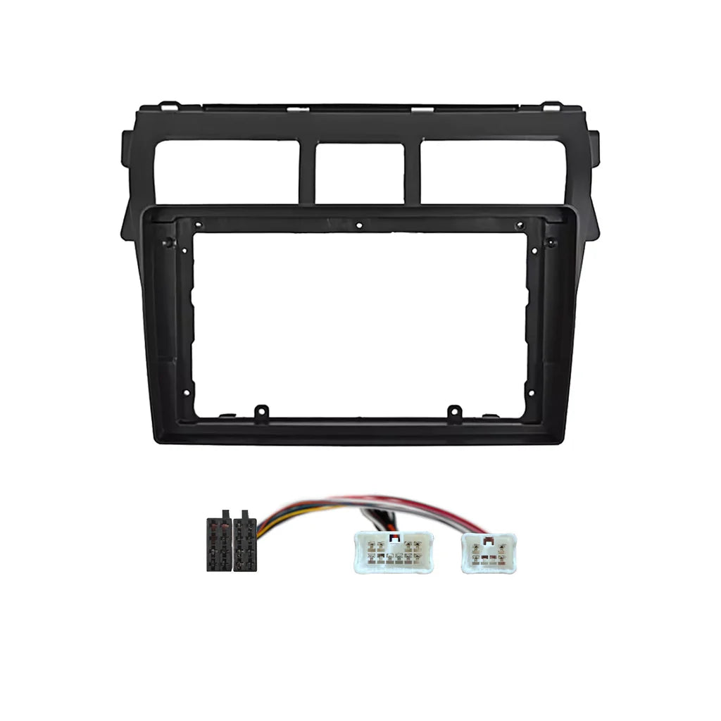 CAC F9TY74K1 - 9 Inch Fascia Kit with Harness for Toyota Yaris 2005-2011 Dash 2 Dash 3 No SWC