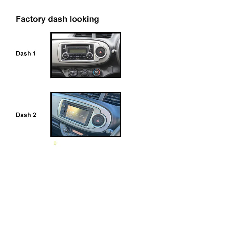 CAC F9TY75K1 - 9 Inch Fascia Kit with Harness for Toyota Yaris 2011-2013