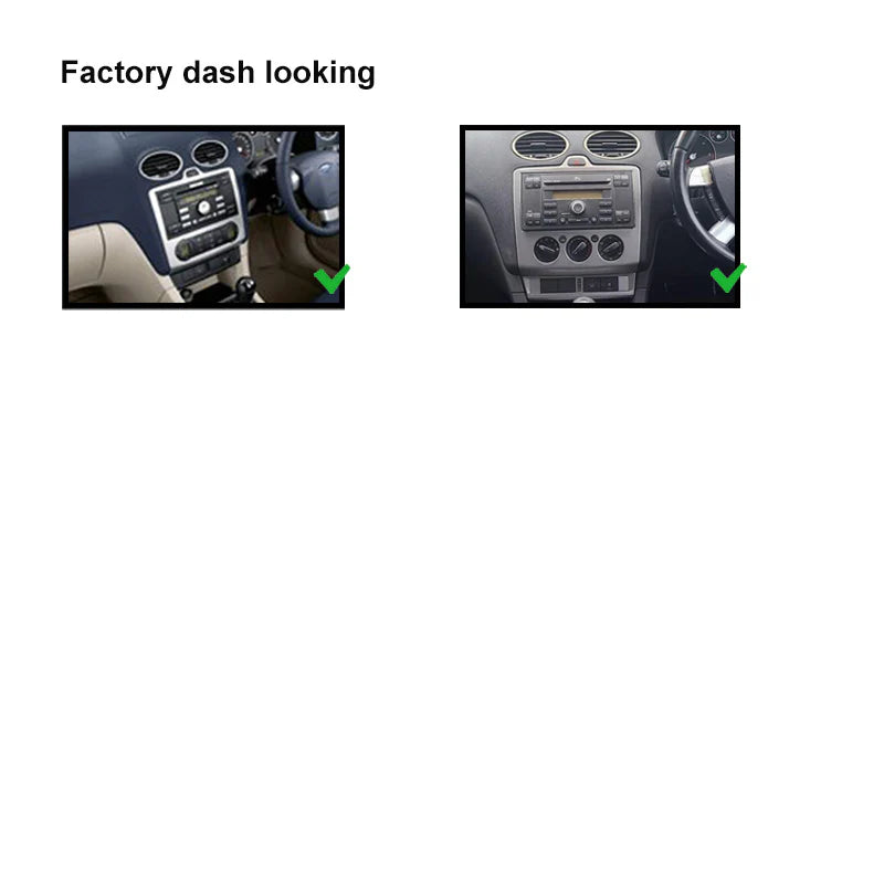 CAC FAFORDFOCUS20052008B7 (F7FD5B) Facia Kit Compatible with Ford Fiesta Focus Kuga Transit 2005-2013 Double Single DIN Fascia with Snap-in Pocket - Black