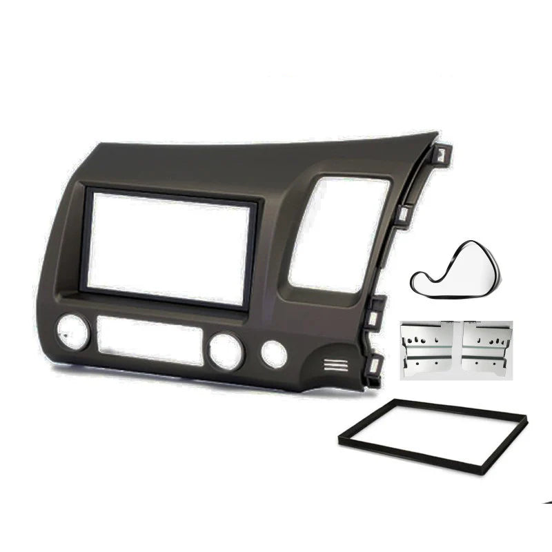 CAC FAHONDACIVICSEDAN200620117 (F7HD4) Facia Kit Compatible with Honda Civic Sedan 2006-2011 Double DIN Fascia Panel Dash Plate - Dark Grey