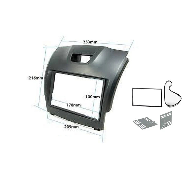 CAC FAISUZUDMAX2012ON7 (F7ISU2B) Facia Kit Compatible with Isuzu Dmax D-Max 2012 Onwards Double DIN Fascia Panel Dash Plate - Black
