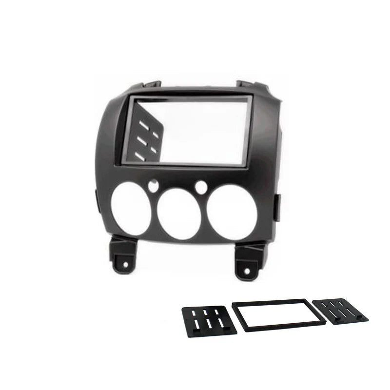 CAC FAMAZDA2200720147 (F7MA2) Facia Kit Compatible with Mazda 2 Demio DE 2007-2014 Double DIN Fascia Panel Dash Plate - Black