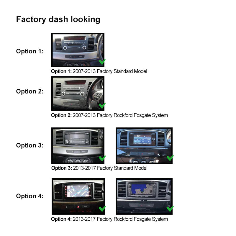 CAC FAMITSUBISHILANCER200720137 (F7MT5) Double DIN Fascia Kit for Mitsubishi Lancer CJ 2007-2013