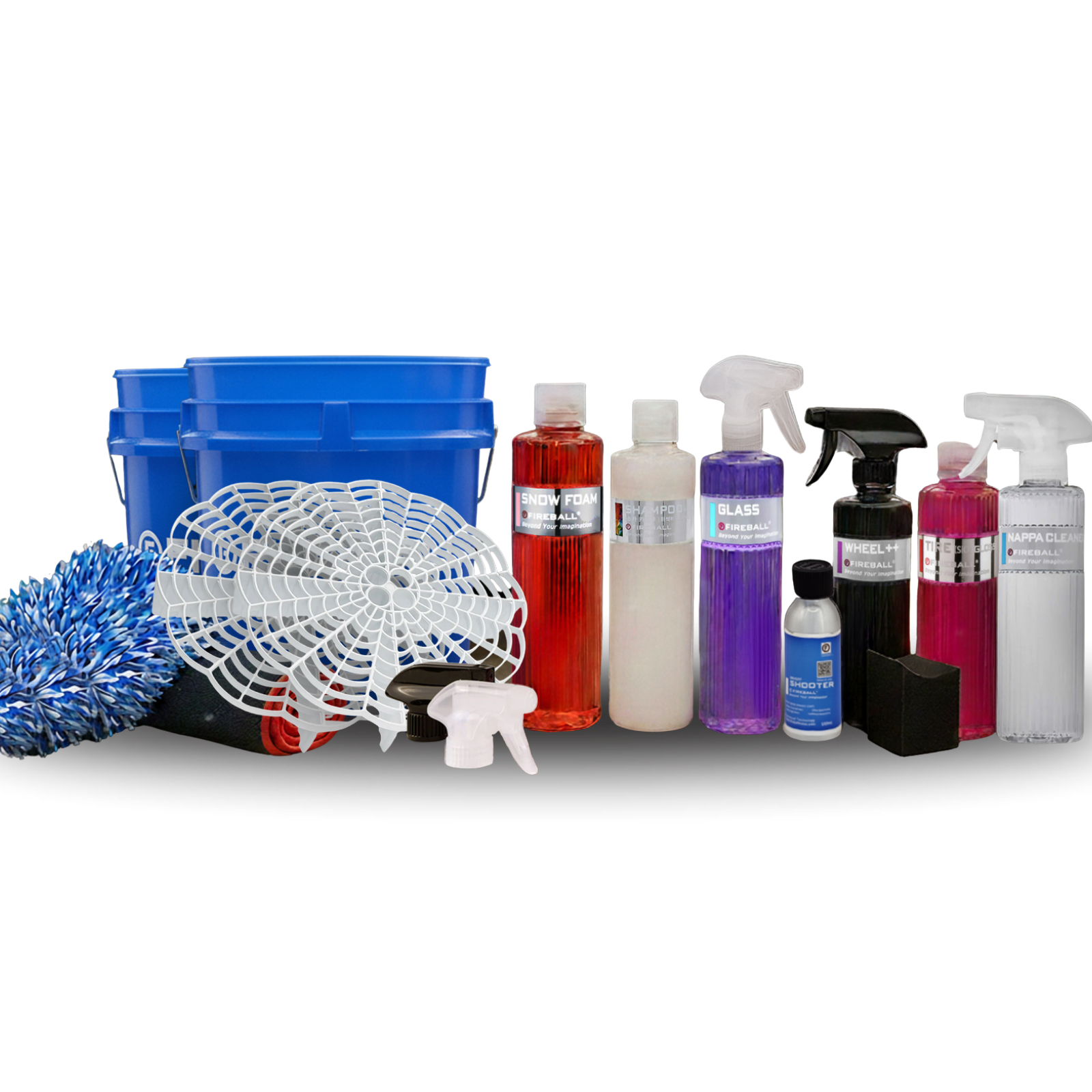 Fireball FB-EK-PD-BL Elite Kit - Wash Pad (Clear - Blue Bucket)