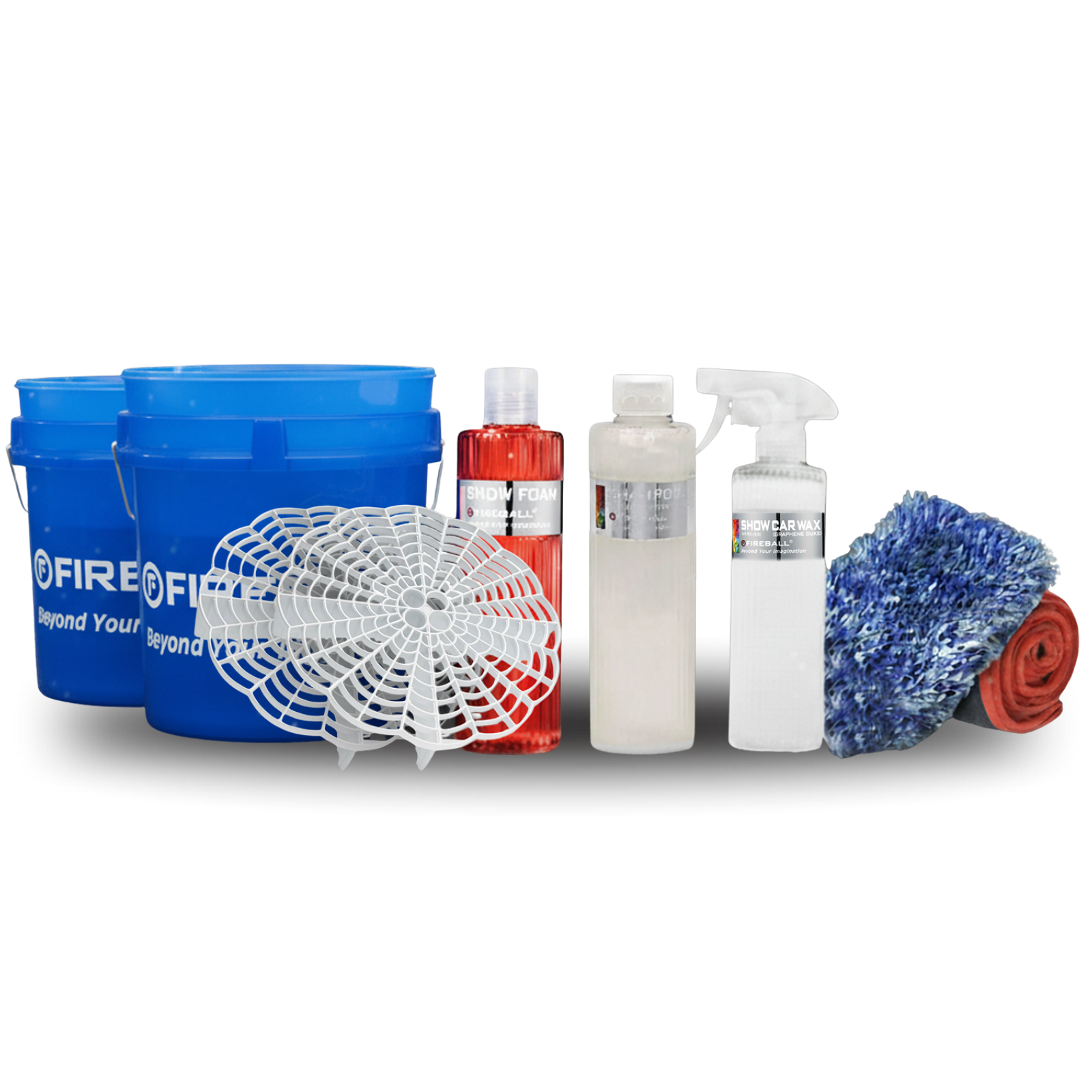 Fireball FB-PK-PD-DUK-CB Premium Kit - Wash Pad | Duke 500ml | Clear-Blue Bucket