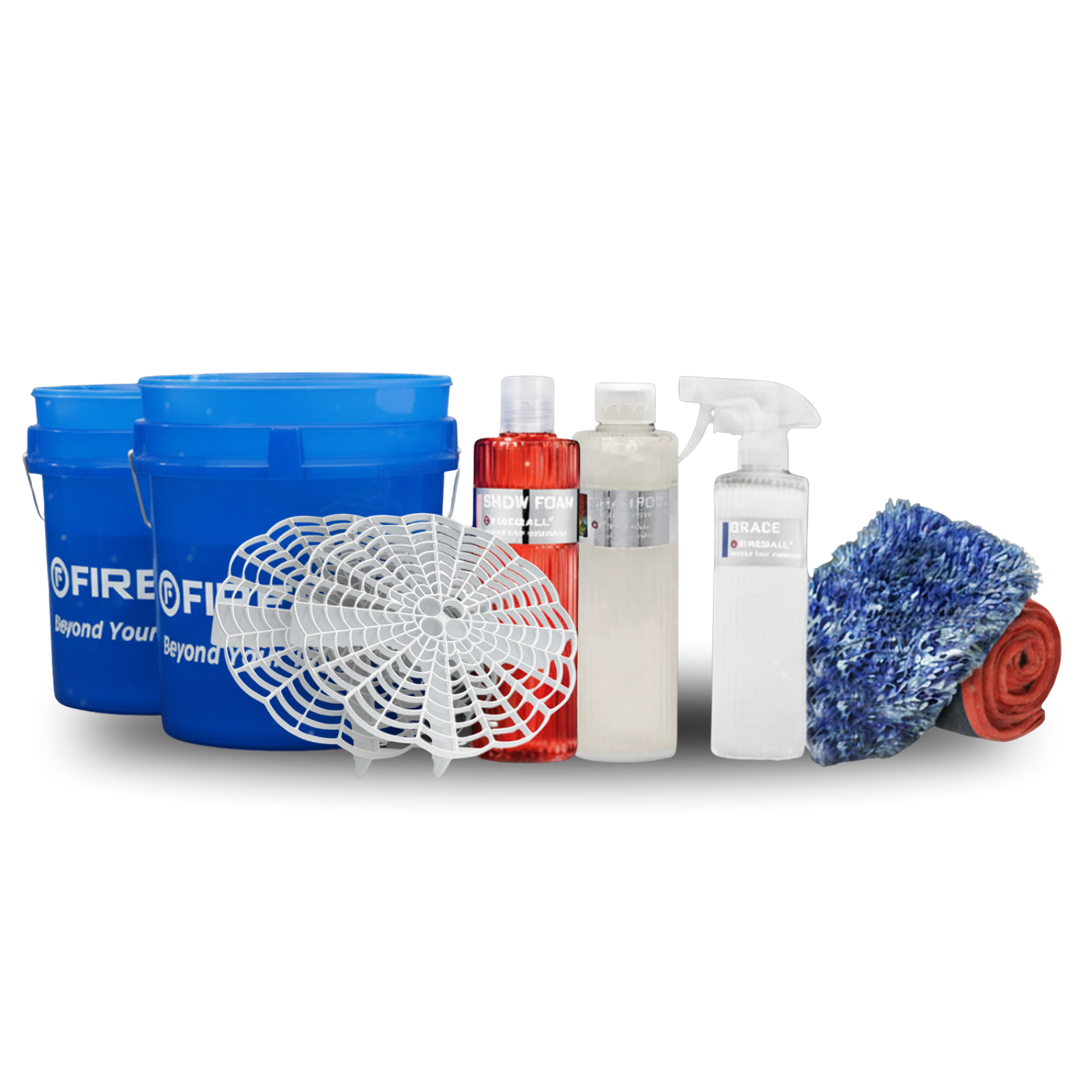 Fireball FB-PK-PD-GRC-CB Premium Kit - Wash Pad | Grace 500ml | Clear-Blue Bucket