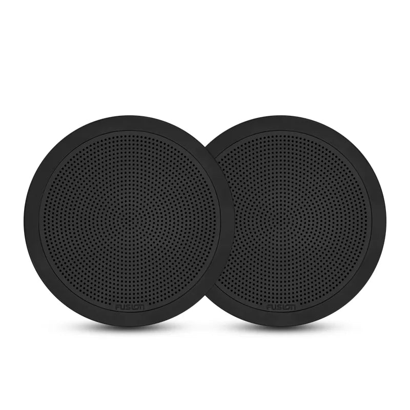 Fusion FM-F65RB 6.5" 120W Black Round Grille Flush Mount Marine Speakers