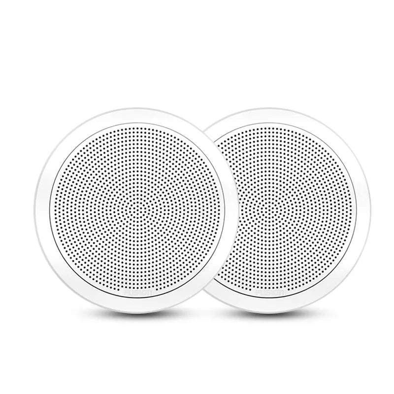 Fusion FM-F65RW 6.5" 120W White Round Grille Flush Mount Marine Speakers