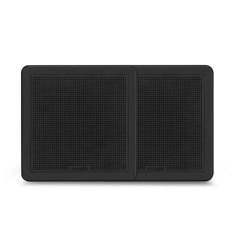 Fusion FM-F65SB 6.5" 120W Black Square Grille Flush Mount Marine Speakers