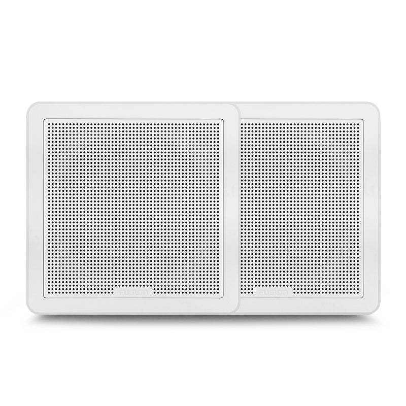 Fusion FM-F77SW 7.7" 200W White Square Grille Flush Mount Marine Speakers