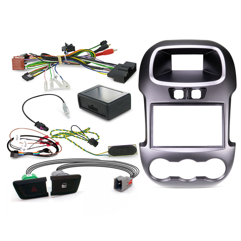 Aerpro FP8083KT Double DIN Textured Metallic Charcoal Install Kit Suit Ford Ranger PX With 4.2" OEM Display