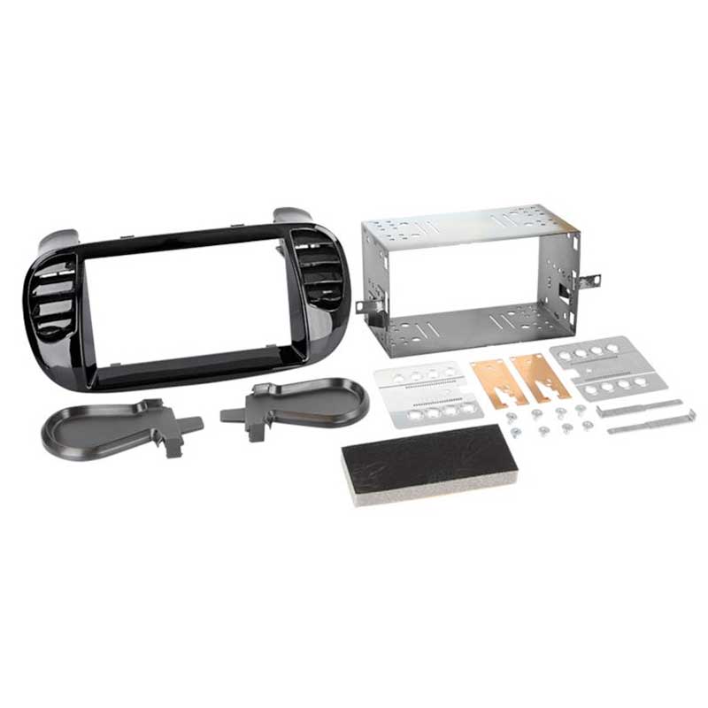 Aerpro FP8265 Double DIN Gloss Black Facia Kit Suit Fiat 500 2008 - 2014