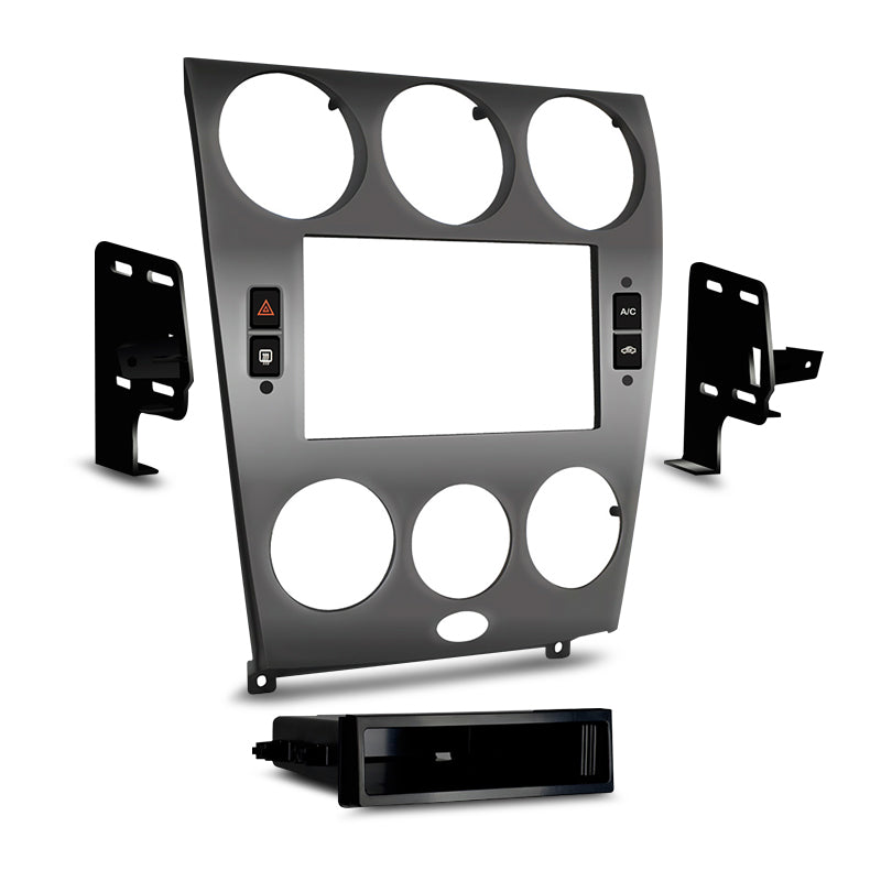 Aerpro FP8284 Single/Double DIN Silver Facia Kit Suit Mazda 6 Atenza 2002 - 2008