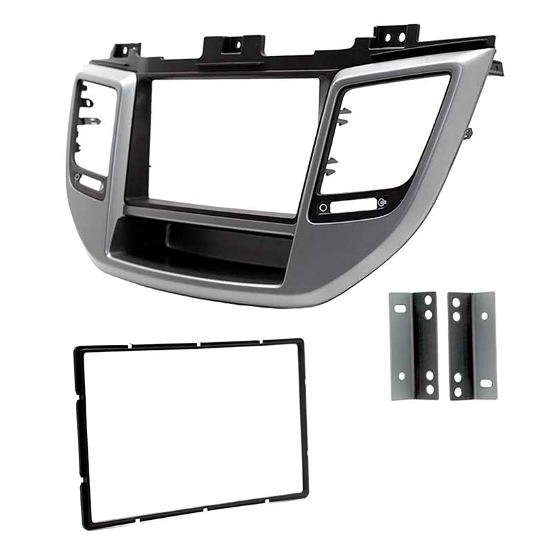 Aerpro FP8303 Double DIN Silver/Black Facia Kit Suit Hyundai Tucson 2015 - 2018