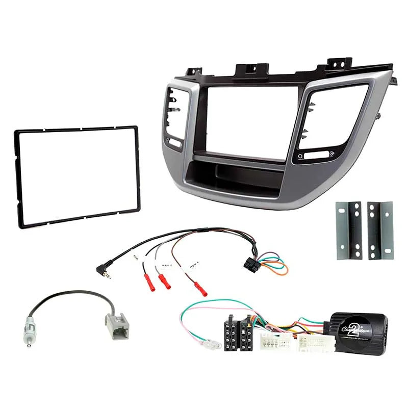 Aerpro FP8303K 2-DIN Stereo Install Kit Suit Hyundai Tucson 2015-On Silver/Black