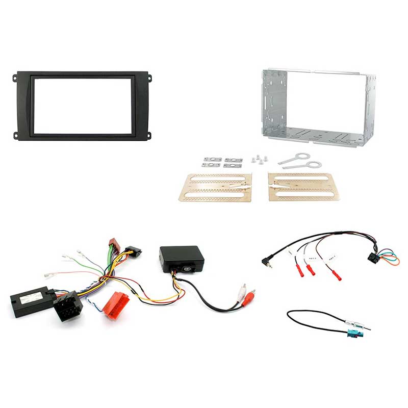 Aerpro FP8311K 2-DIN Stereo Install Kit Suit Porsche Cayenne 2002-08 Black