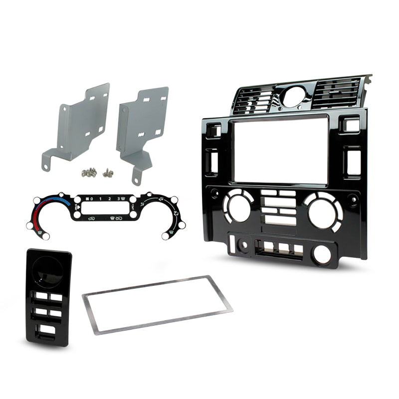 Aerpro FP8487 Double DIN Gloss Black Facia Kit Suit Landrover Defender 2007 - 2015