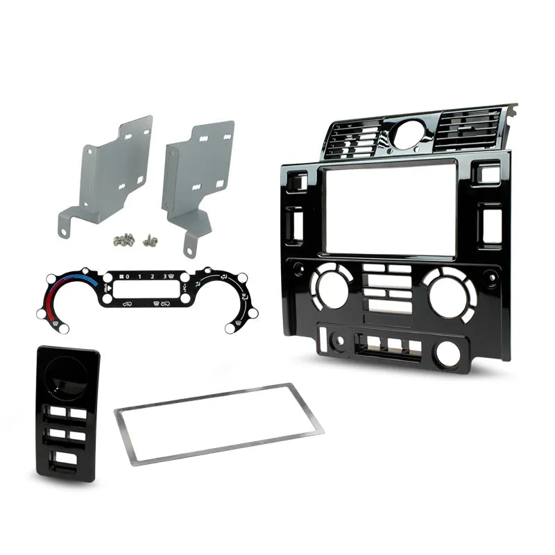 Aerpro FP8487 Double DIN Gloss Black Facia Kit Suit Landrover Defender 2007 - 2015