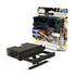 Aerpro FP9008BN Universal DIN Size Two Drawer Pocket with 3.5 Aux Input Black