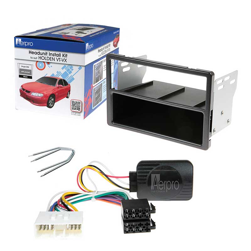 Aerpro FP9018K Single-DIN Stereo Install Kit Suit Holden Commodore VT/VU/VX Black