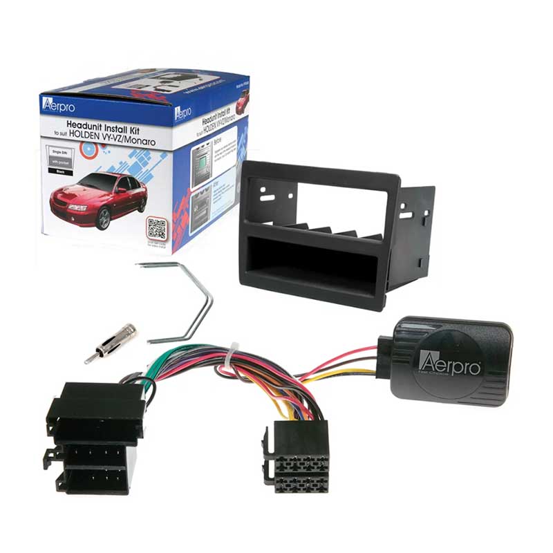 Aerpro FP9046K Single DIN Install Black Kit Suit Select Holden Vehicles