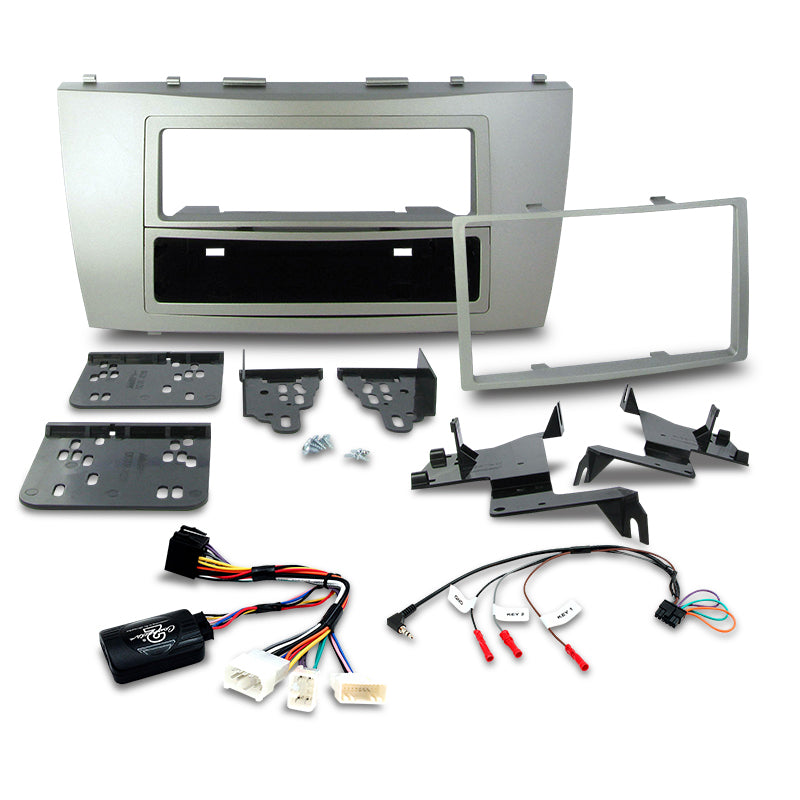 Aerpro FP9218K Single/Double DIN Install Kit Suit Toyota Camry/Aurion - Painted Silver