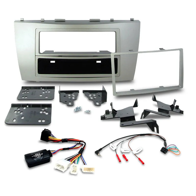Aerpro FP9218K Single/Double DIN Install Kit Suit Toyota Camry/Aurion - Painted Silver