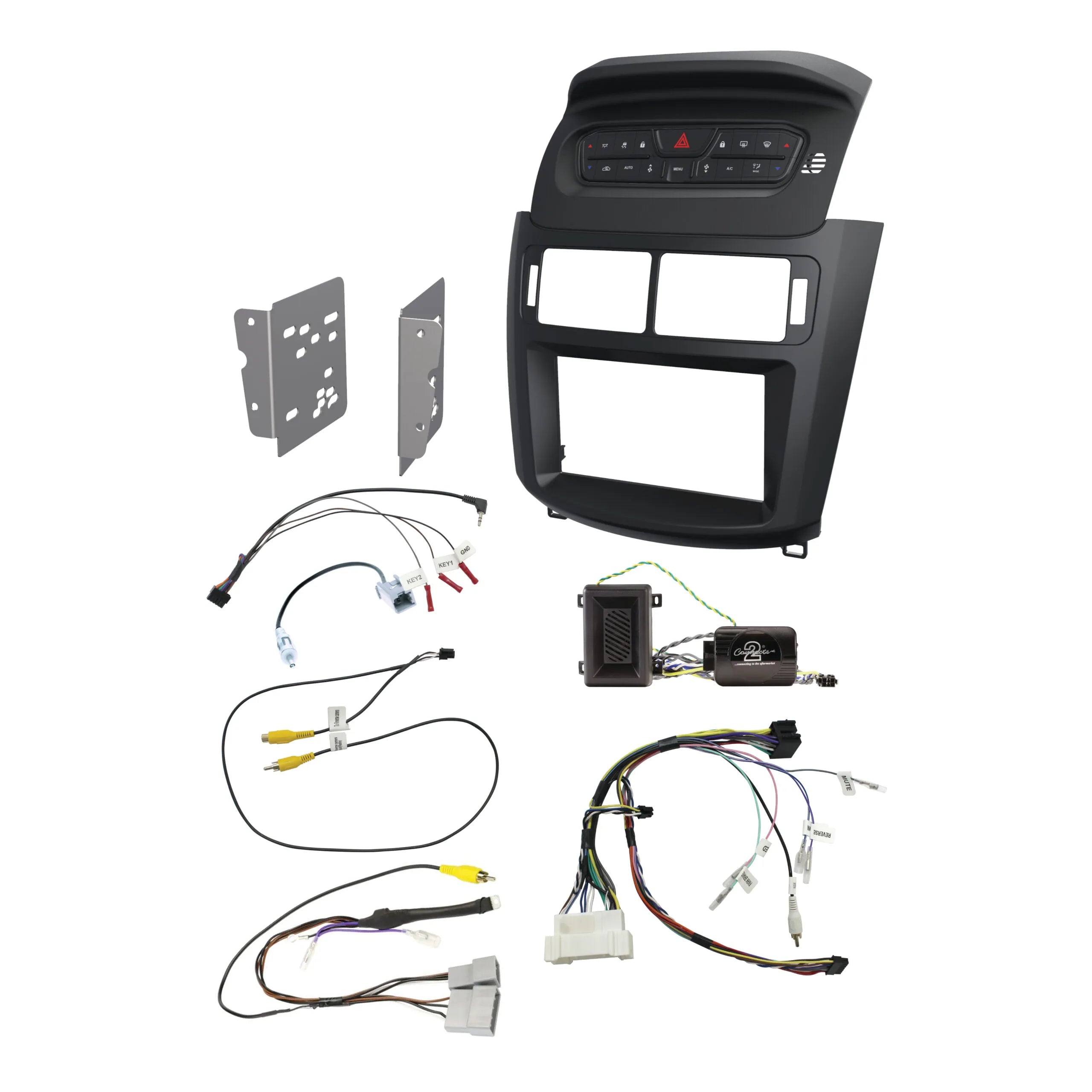 Aerpro FP9660SK Double DIN Satin Black Head Unit Install Kit Suit Ford Territory SZ MK1 2011 - 2014