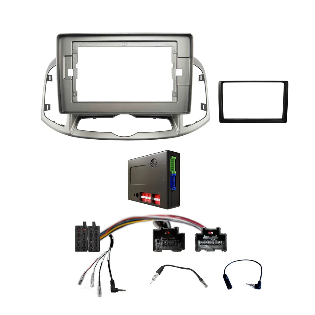 CAC FXGM6K 9 Inch Fascia Kit Compatible with Holden Captiva 7 2006-2015 Dash 3 4 Top Fit Universal Trapezoid 9