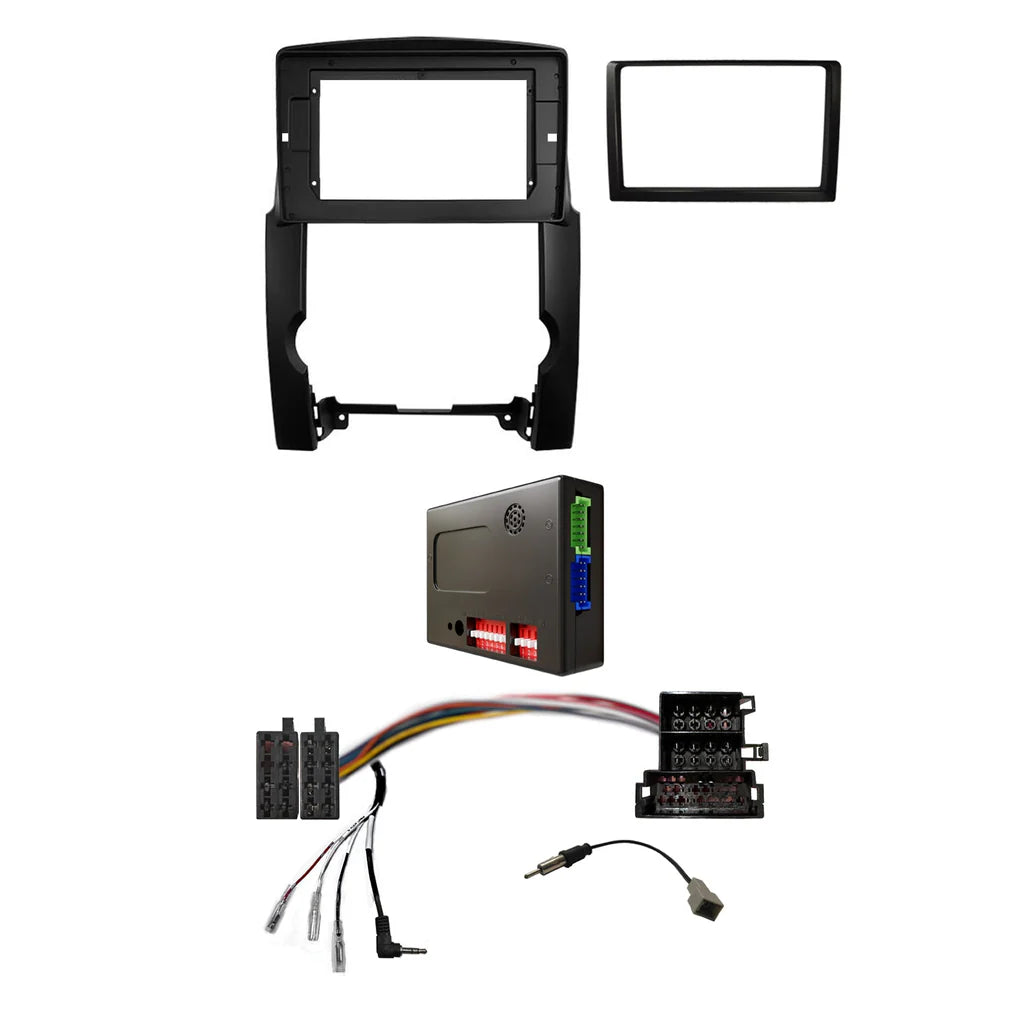 CAC FXKA26K1 9 Inch Fascia Kit Compatible with Kia Sorento 2009-2012 Dash 1 Universal Trapezoid 9
