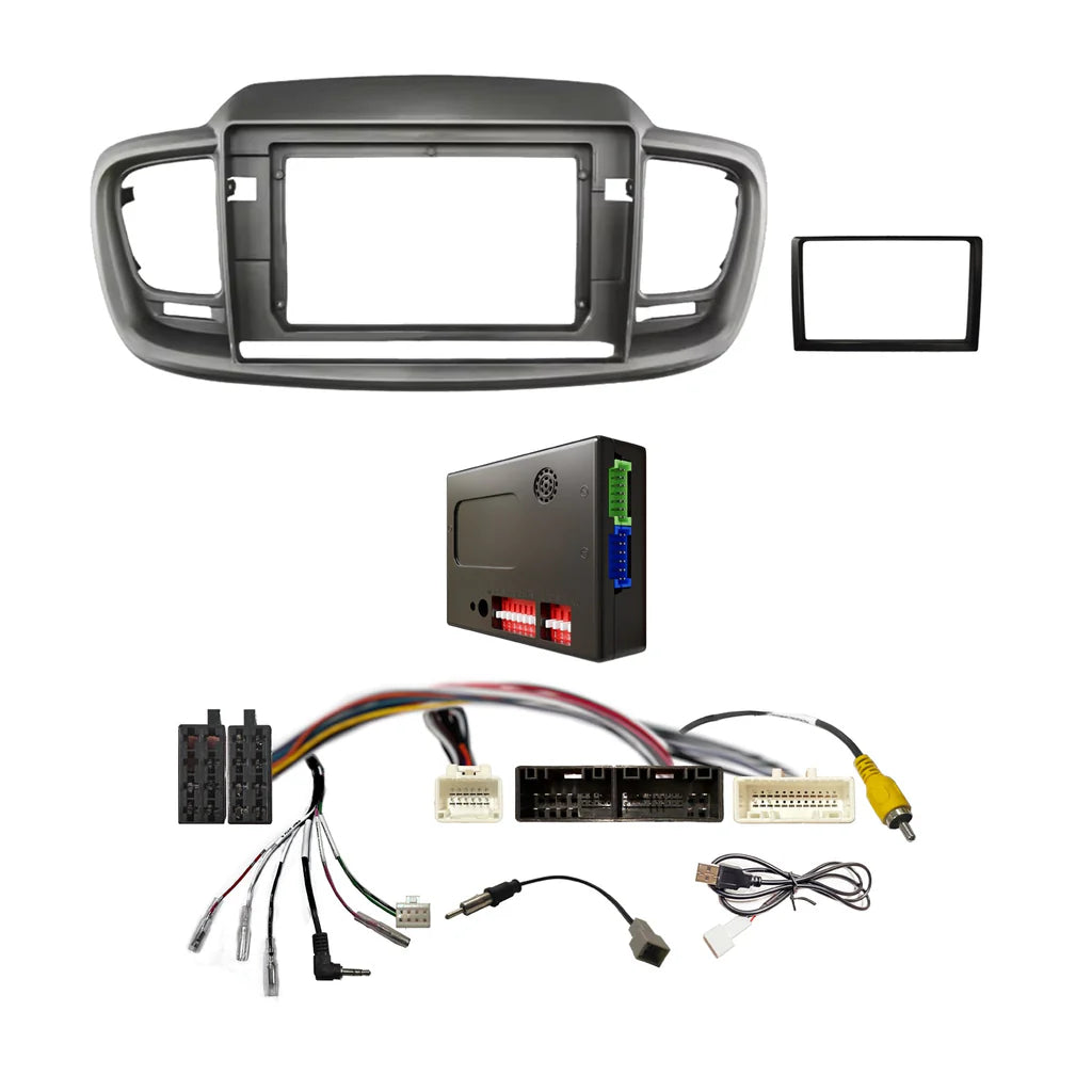 CAC FXKA28K1 9 Inch Fascia Kit Compatible with Kia Sorento 2015-2019 Dash 1 2 Standard Universal Trapezoid 9