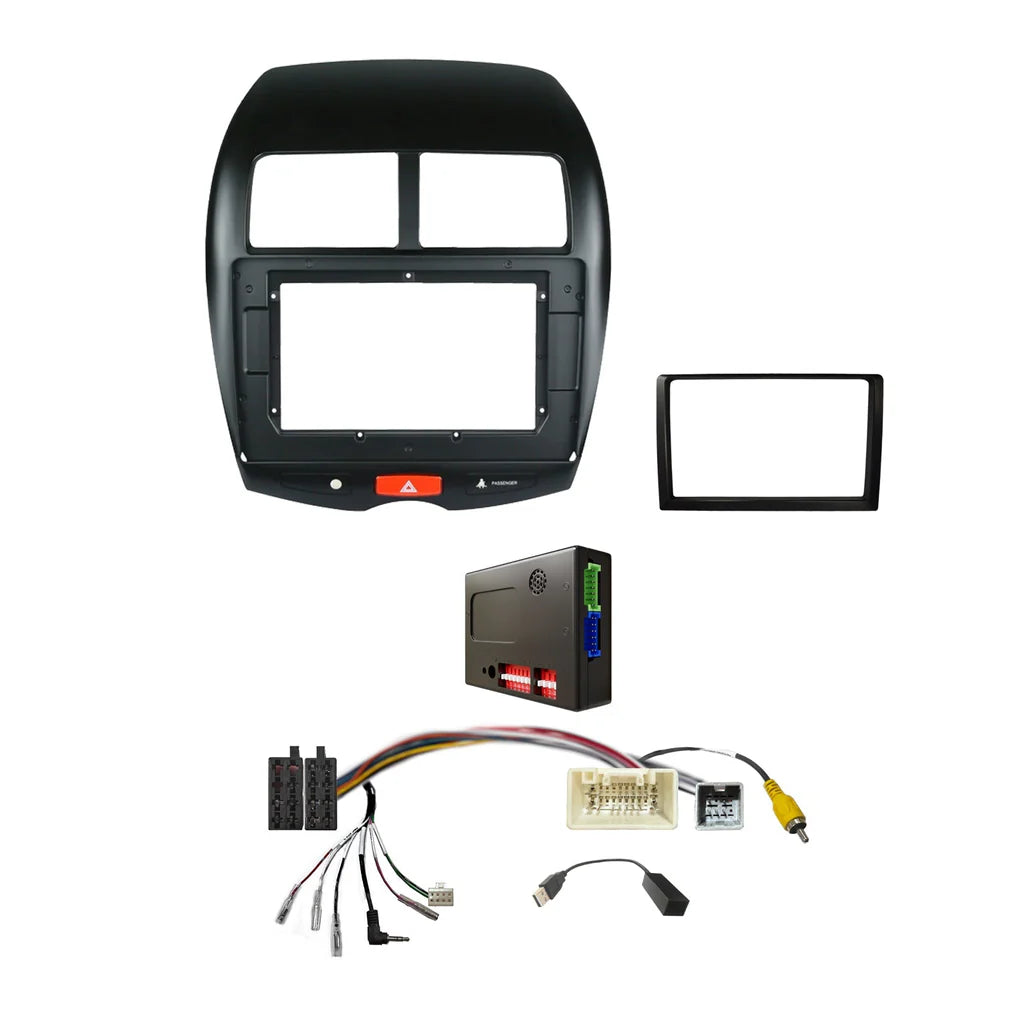 CAC FXMT2K2 - 9 Inch Fascia Kit with Harness for Mitsubishi ASX Peugeot 4008