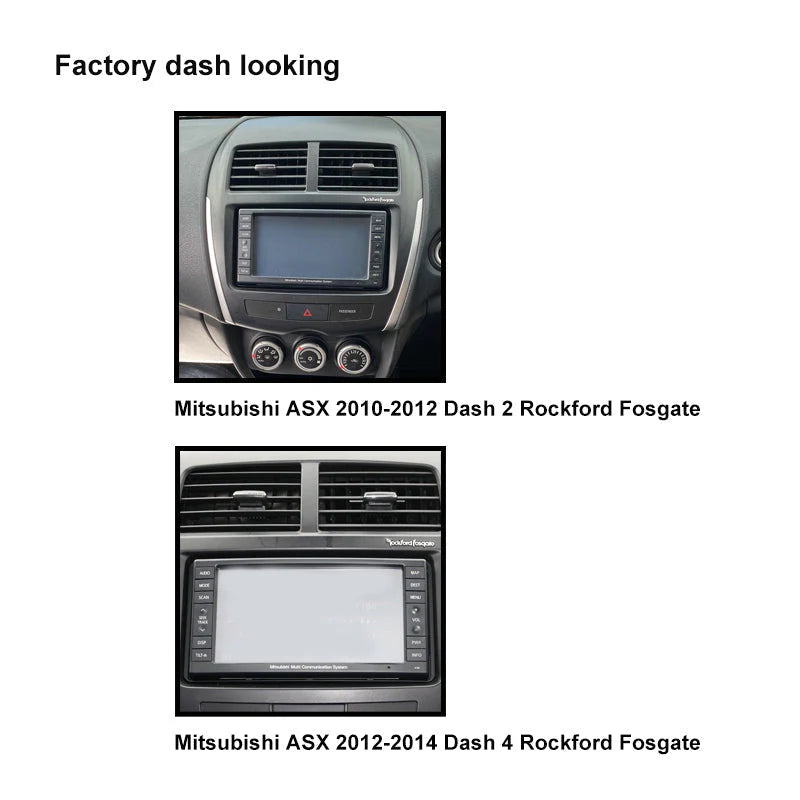 CAC FXMT2K3 - 9 Inch Fascia Kit with Harness for Mitsubishi ASX 2010-2014 Rockford Fosgate