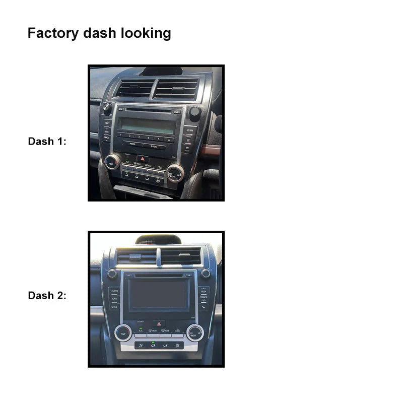 CAC FXTY8K1 - 9 Inch Fascia Kit with Harness for Toyota Camry 2012-2017 Dash 1 Dash 2