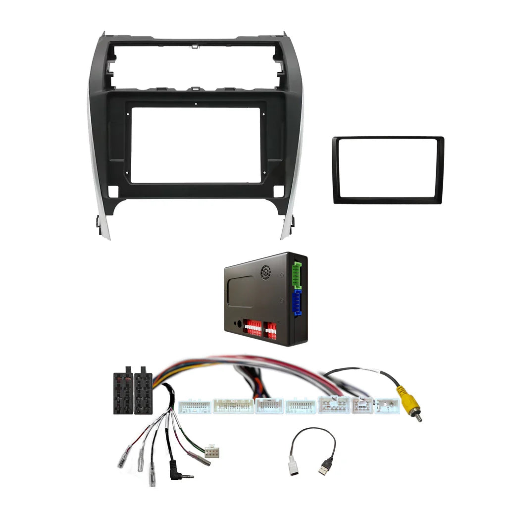 CAC FXTY8K1 - 9 Inch Fascia Kit with Harness for Toyota Camry 2012-2017 Dash 1 Dash 2