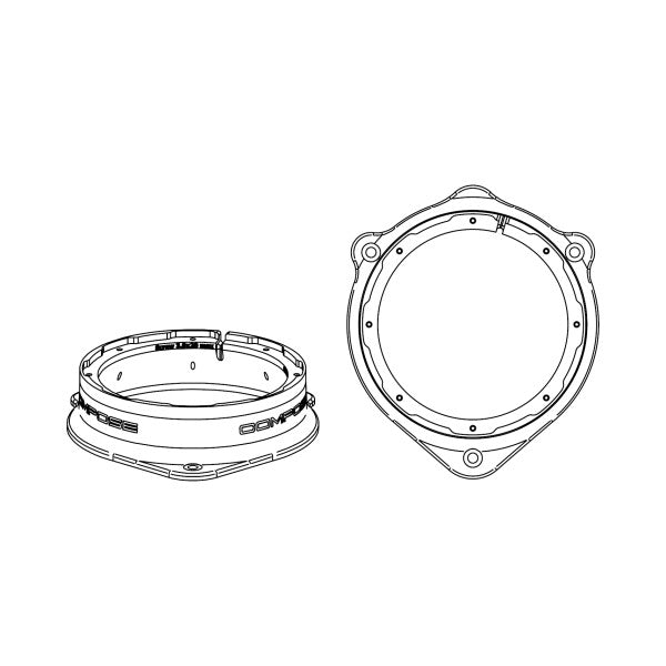 HELIX CFMK165 AUD.1 | FlexMount165 Adaptor Ring Kit | 6.5" Midbass Adapter