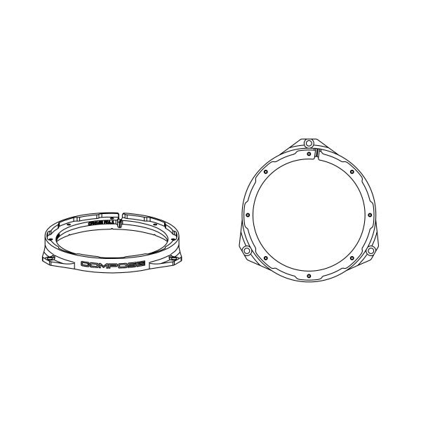 HELIX CFMK165 FIAT.1 | FlexMount165 Adaptor Ring Kit | 6.5" Midbass Adapter
