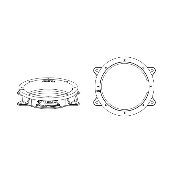 HELIX CFMK165 VOL.1 | FlexMount165 Adaptor Ring Kit | 6.5" Midbass Adapter