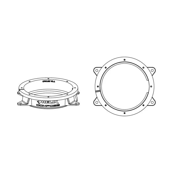 HELIX CFMK165 VOL.1 | FlexMount165 Adaptor Ring Kit | 6.5" Midbass Adapter