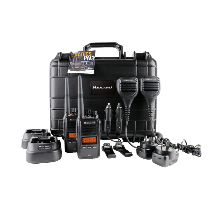 Midland G18-2TP 5W UHF Analogue Portable Radio - Twin Tradie Pack