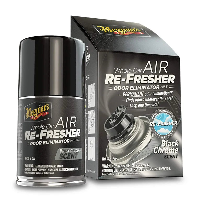 Meguiar's G181302 Air Re-Fresher Odor Eliminator - Black Chrome Scent 57g