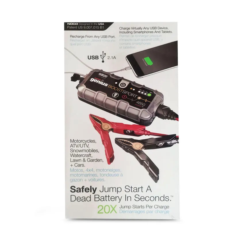 NOCO GB20 12V 500 Amp UltraSafe Lithium Jump Starter