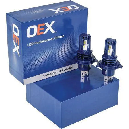 OEX GLX08H4V2 H4 LED Headlight Bulb 12/24V V2 H4 3600Lm 6000K 2 Pce