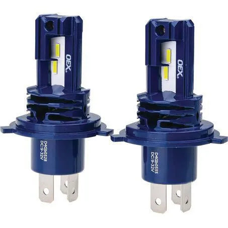 OEX GLX08H4V2 H4 LED Headlight Bulb 12/24V V2 H4 3600Lm 6000K 2 Pce