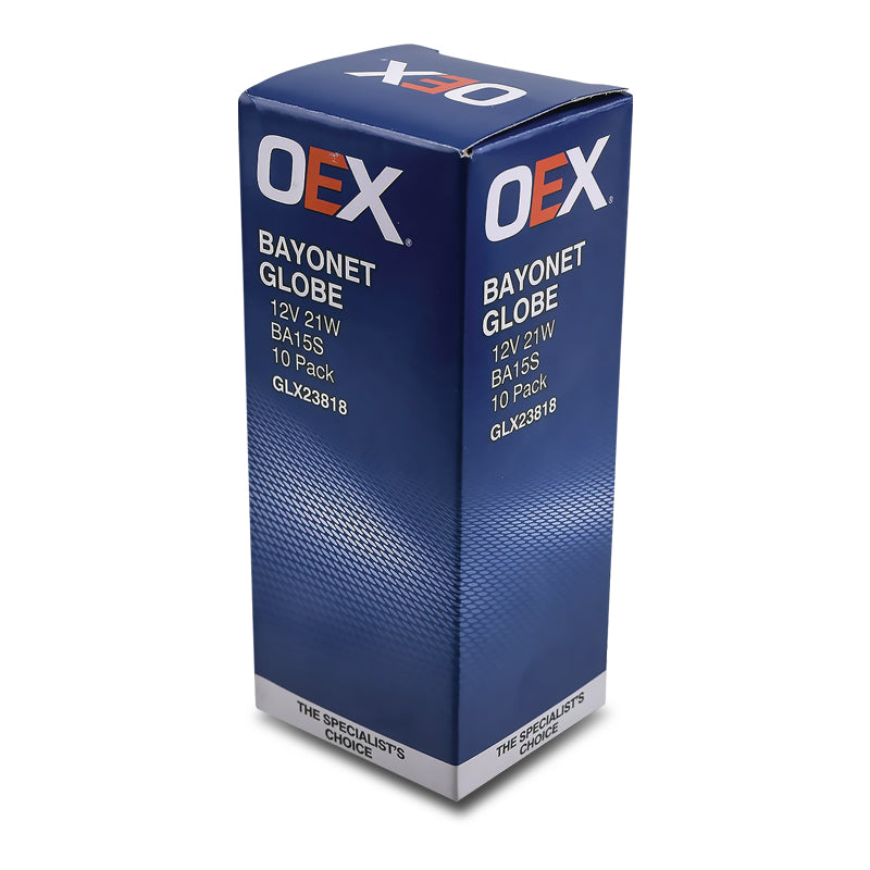OEX GLX23818 Bayonet Globe 12V 21W BA15s Standard - 10 Pc (P21W)
