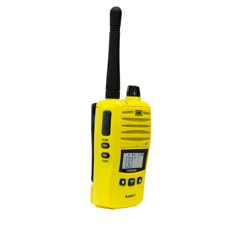 GME TX6165XY 5/1 Watt IP67 UHF CB Handheld Radio - Yellow