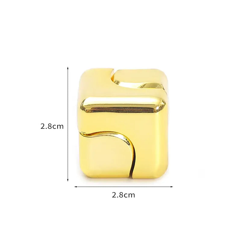 ADHIX ADXAPEX - Small Square Dice Fingertip Gyro Metal Magic Finger Fidget Spinner Cube